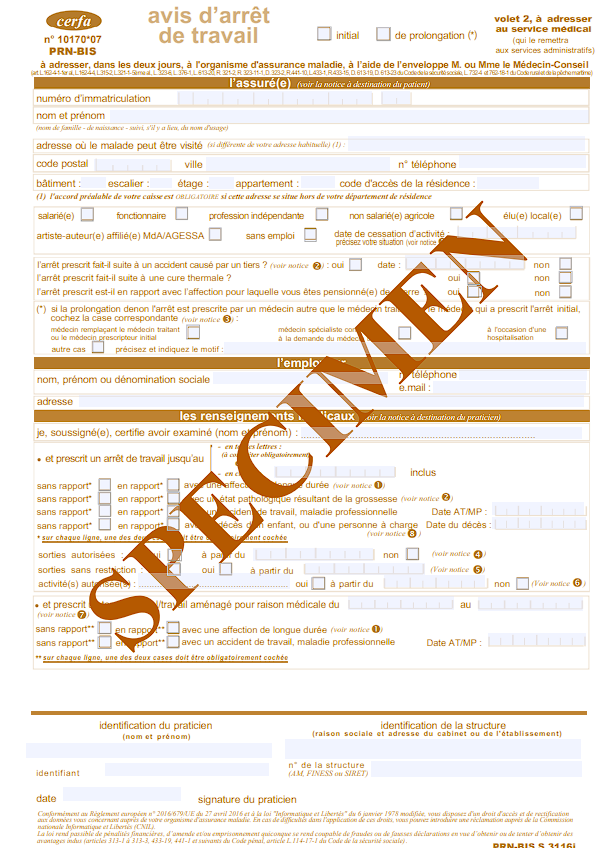 Cerfa 10170*07 volet 2